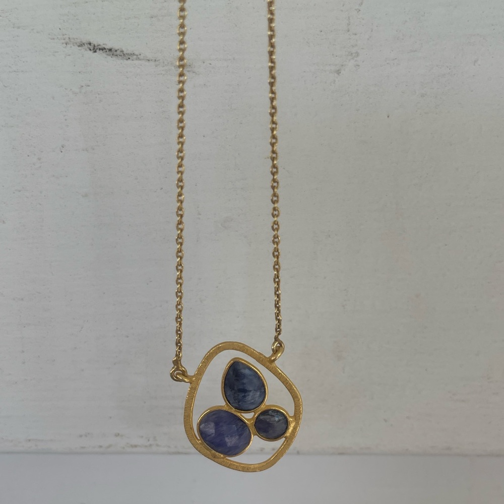 3 Purple stones necklace by MCM Designs
